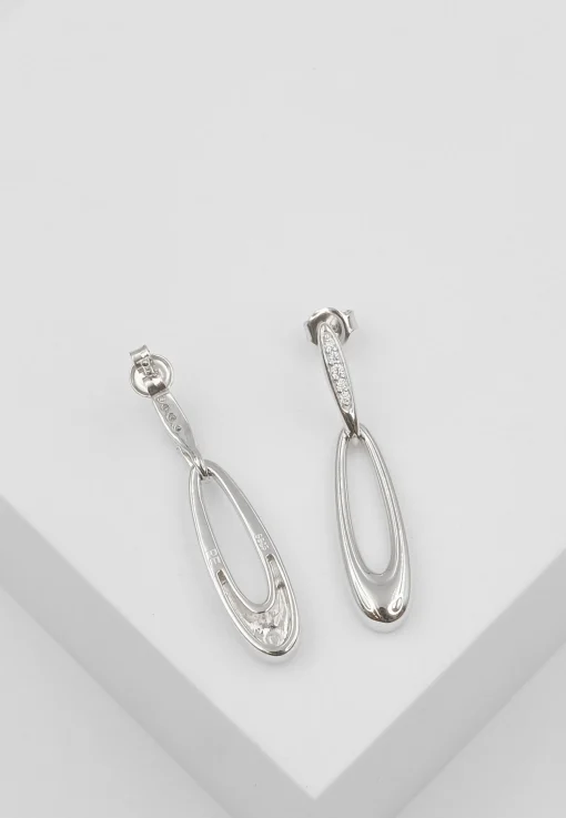 Ohrhänger Silber 925 Zirkonia, 35x8mm