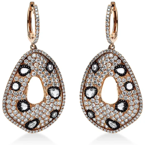 Ohrringe 750/18K Rotgold Diamant 4.82ct.