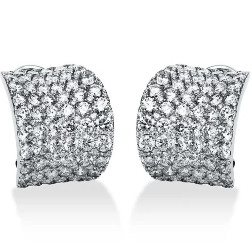 Ohrringe 750/18K Weissgold Diamant 11.36ct.