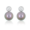 Ohrringe Weissgold 750 Tahiti Perle 9.5-10mm Brillant 0.55ct.