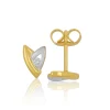 Ohrstecker Bicolor Gelb-/Weissgold 750 Diamant 0.06ct. 7x5mm