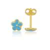 Ohrstecker Blume Gelbgold 750, 6mm