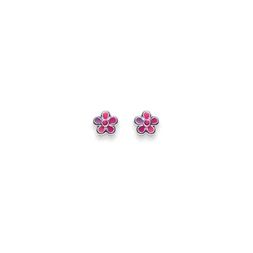 Ohrstecker Blume Silber 925, 6mm