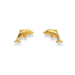 Ohrstecker Delphin Gelbgold 375, 8x11mm