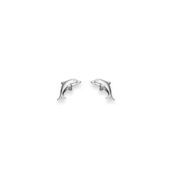 Ohrstecker Delphin Silber 925, 7mm