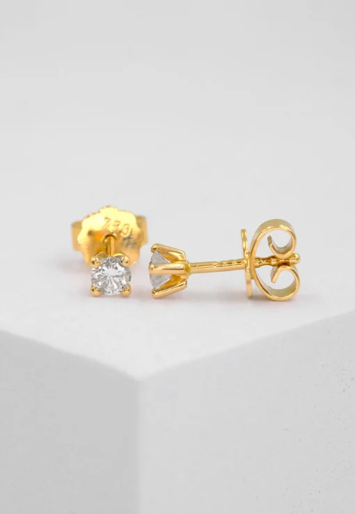 Ohrstecker Diamant 0.30ct.  Gelbgold 750
