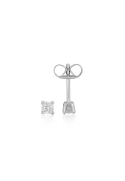Ohrstecker Diamant 0.10ct. Weissgold 750