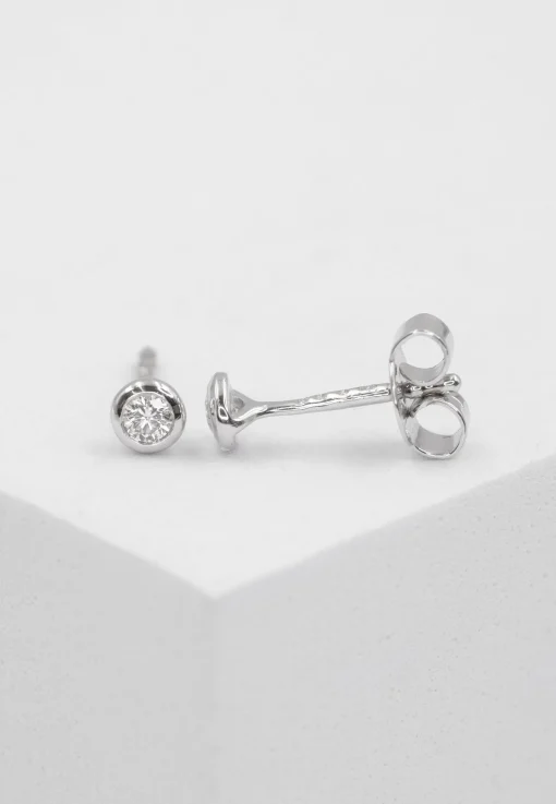 Ohrstecker Diamant 0.10ct. Weissgold 750