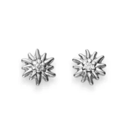 Ohrstecker Edelweiss Silber 925 Zirkonia 6mm