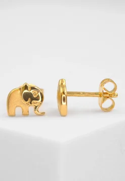 Ohrstecker Elefant Gelbgold 750, 6mm