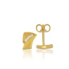 Ohrstecker Gelbgold 750 Diamant 0.06ct. 8x6mm