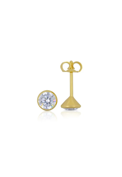 Ohrstecker Gelbgold 750 Zirkonia 5.5mm
