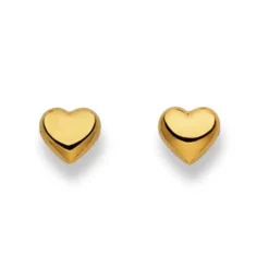 Ohrstecker Herz Gelbgold 750, 6mm