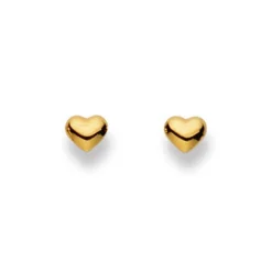 Ohrstecker Herz Gelbgold 375, 4mm
