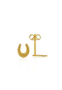 Ohrstecker Hufeisen Gelbgold 750, 7x6mm