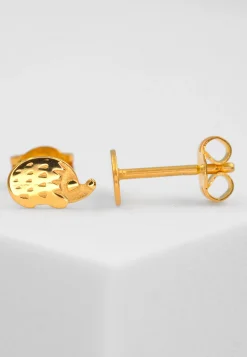 Ohrstecker Igel Gelbgold 750, 5x8mm
