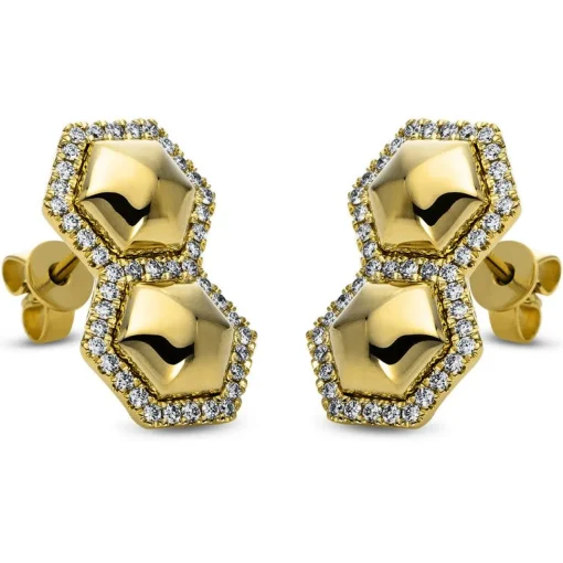 Ohrstecker 585/14K Gelbgold Diamant 0.39ct.