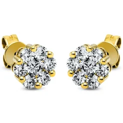 Ohrstecker 750/18K Gelbgold Diamant 0.98ct.