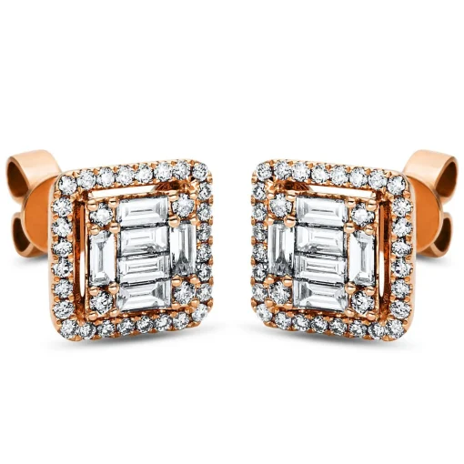 Ohrstecker 750/18K Rotgold Diamant 0.63ct.