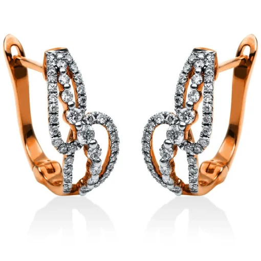 Ohrstecker 750/18K Rotgold Diamant 0.58ct.