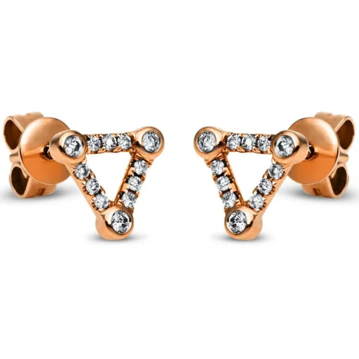 Ohrstecker 750/18K Rotgold Diamant 0.16ct.