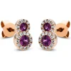Ohrstecker 750/18K Rotgold Diamant 0.13ct. Safir 0.33ct.