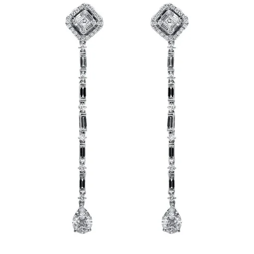 Ohrstecker 750/18K Weissgold Diamant 1.85ct.