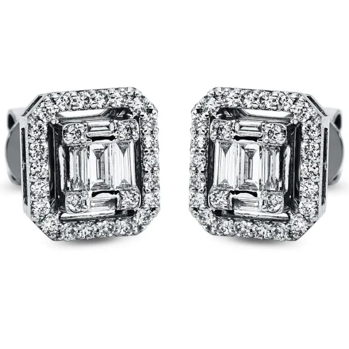 Ohrstecker 750/18K Weissgold Diamant 0.59ct.