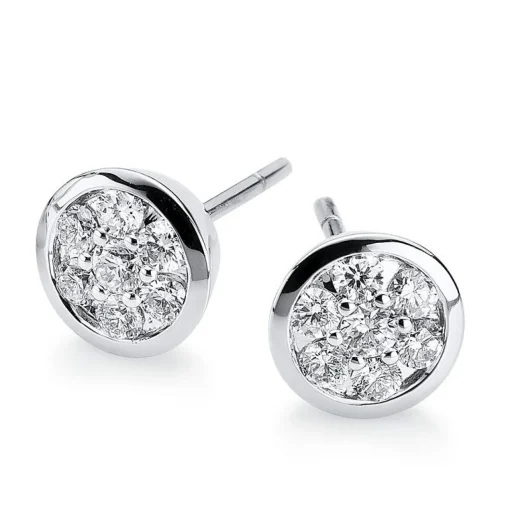Ohrstecker 585/14K Weissgold Diamant 0.17ct.