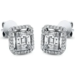 Ohrstecker 750/18K Weissgold Diamant 0.55ct.
