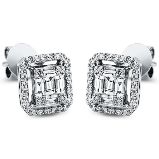 Ohrstecker 750/18K Weissgold Diamant 0.55ct.