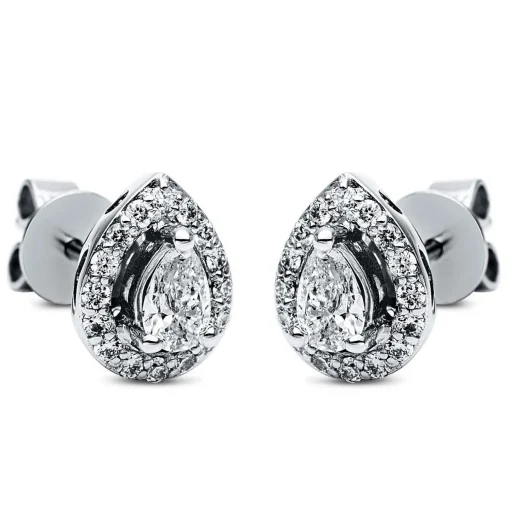 Ohrstecker 750/18K Weissgold Diamant 0.61ct.