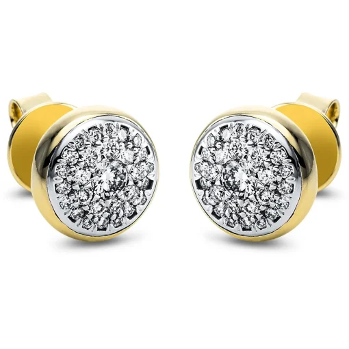 Ohrstecker 585/14K Weissgold/Gelbgold Diamant 0.58ct.
