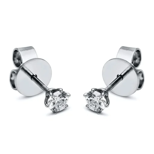 Ohrstecker 750/18K Weissgold/Platin 950 Diamant 0.2ct.