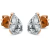 Ohrstecker 750/18K Weissgold/Rotgold Diamant 0.82ct.