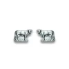 Ohrstecker Kuh Silber 925, 7x11mm
