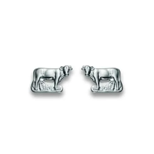 Ohrstecker Kuh Silber 925, 7x11mm