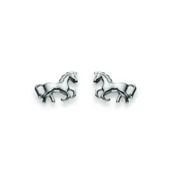 Ohrstecker Pferd Silber 925, 7x10mm
