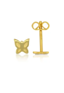 Ohrstecker Schmetterling Gelbgold 750, 5mm