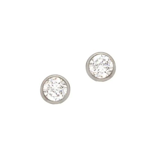 Ohrstecker Silber 925 Zirkonia, 5mm