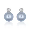 Ohrstecker Weissgold 750 Tahiti Perle 8-9mm Brillant 0.11ct.