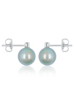 Ohrstecker Weissgold 750 Tahiti Perle 8-9mm Brillant 0.04ct.