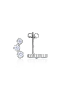 Ohrstecker Weissgold 750 Zirkonia 10mm