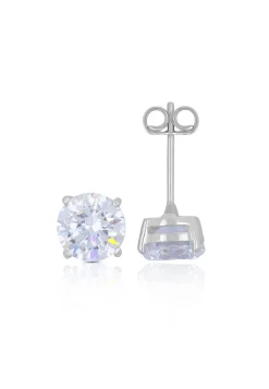 Ohrstecker Weissgold 750 Zirkonia 7mm