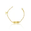 Plaketten-Armband Delphin Gelbgold 375 Figaro, 2.1mm, 14cm
