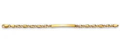 Plaketten-Armband Gelbgold 750 Fantasie-Kette, 3.3mm, 18cm