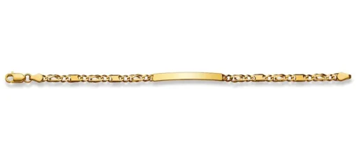 Plaketten-Armband Gelbgold 750 Fantasie-Kette, 3.3mm, 18cm