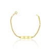 Plaketten-Armband Gelbgold 375 Panzer geschliffen, 2.1mm, 14cm