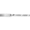 Plaketten-Armband Silber 925 Figaro, 3.6mm, 19cm