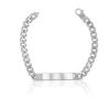 Plaketten-Armband Silber 925 Panzer, 7.2mm, 19cm